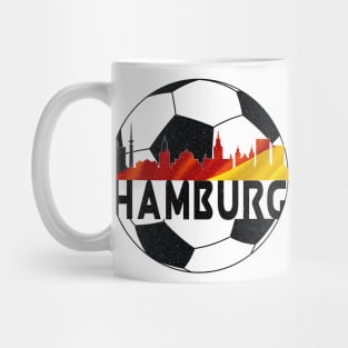 Hamburg Germany Euro 2024 football—Black text Mug